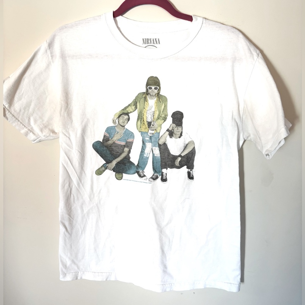 Nirvana white tee shirt size Med